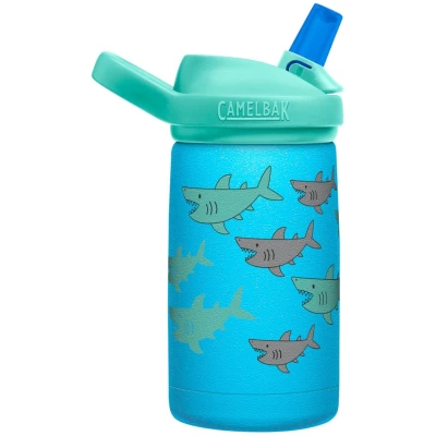 Kinder Edelstahl Trinkflasche Eddy und Kids School of Sharks Fassungsvermögen 350 ml