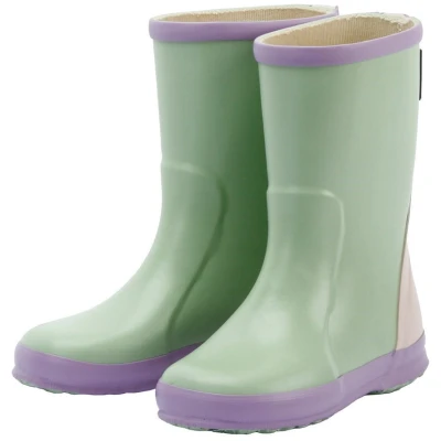 Kinder Gummistiefel "Beppo" Naturkautschuk mint-lila Gr.23