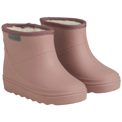 Kinder Gummistiefel mit kurzem Schaft und Schurwollfell, old rose Gr.21