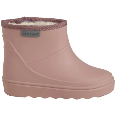 Kinder Gummistiefel mit kurzem Schaft und Schurwollfell, old rose Gr.21