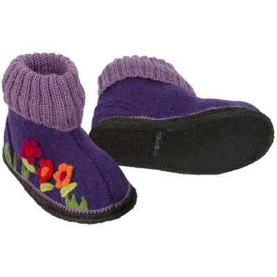 Kinder Hausschuhe Hüttenschuhe Blümchen B-Ware Gr.24