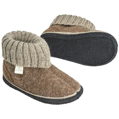 Kinder Hausschuhe Hüttenschuhe braun-beige Gr.23
