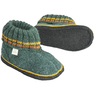 Kinder Hausschuhe Hüttenschuhe ocean-gelb Gr.23