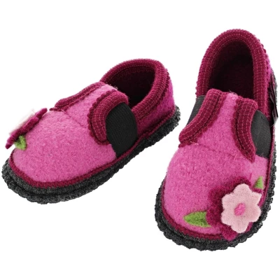 Kinder Hausschuhe Walkpuschen Blümchen B-Ware Gr.27