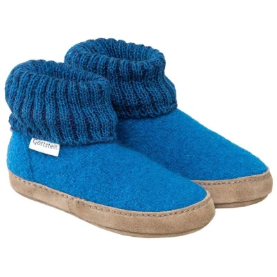 Kinder Hüttenschuhe Hausschuhe Wollwalk Ledersohle artic Gr.24