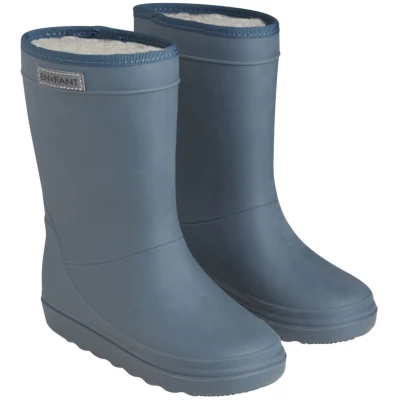 Kinder Thermo Gummistiefel mit Schurwoll-Fell dark slate Gr.23