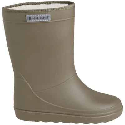 Kinder Thermo Gummistiefel mit Schurwoll-Fell ivy green Gr.23