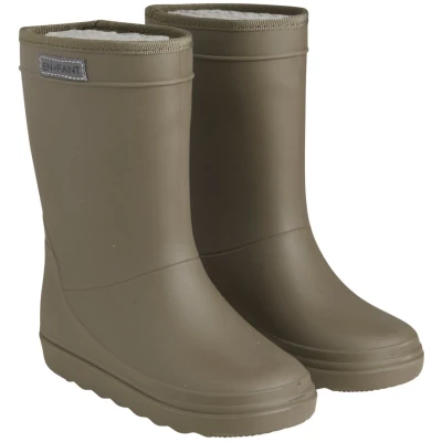 Kinder Thermo Gummistiefel mit Schurwoll-Fell ivy green Gr.23
