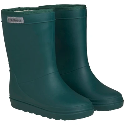 Kinder Thermo Gummistiefel mit Schurwoll-Fell petrol Gr.23