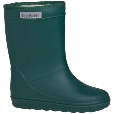 Kinder Thermo Gummistiefel mit Schurwoll-Fell petrol Gr.23