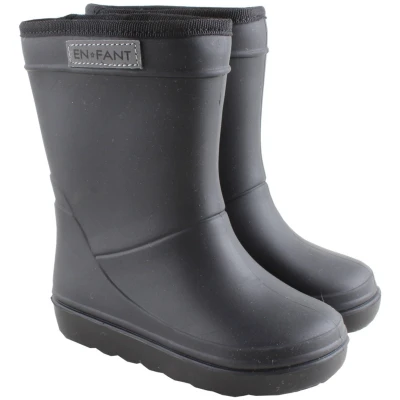 Kinder Thermo Gummistiefel mit Schurwoll-Fell schwarz Gr.23