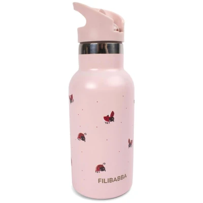 Kinder Trinkflasche Edelstahl - Lucky Maße 7,30 x 7,30 x 20,70 cm, Volumen 350 ml