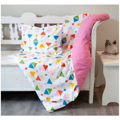 Kinderbettwäsche Bio-Baumwolle Ethno Bettbezug 100 x 135 cm, Kissen 40 x 60 cm