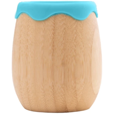 Kindergeschirr Becher, aus Bambus, blau Maße 9 x 6 cm