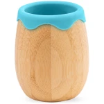 Kindergeschirr Becher, aus Bambus, blau Maße 9 x 6 cm