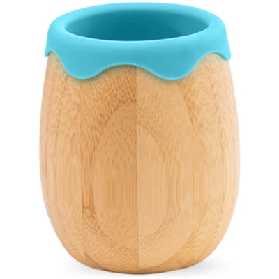 Kindergeschirr Becher, aus Bambus, blau Maße 9 x 6 cm
