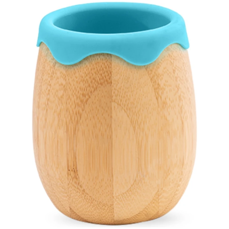Kindergeschirr Becher, aus Bambus, blau Maße 9 x 6 cm
