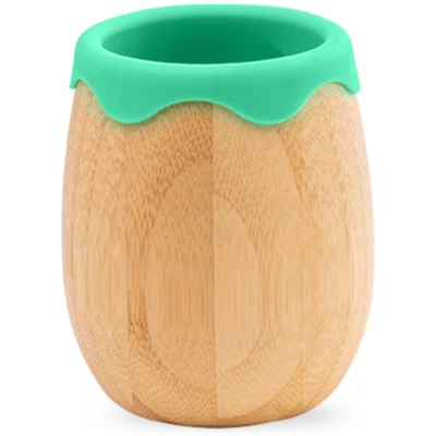 Kindergeschirr Becher, aus Bambus, grün Maße 9 x 6 cm
