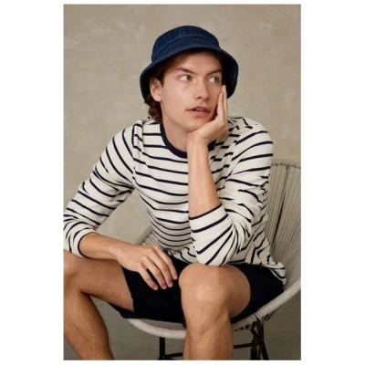 Kings Of Indigo Herren T-Shirt mit langen Ärmeln "NEZER BRETON STRIPE"