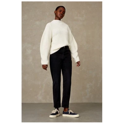 Kings Of Indigo Mom Jeans aus recycelter Baumwolle - Caroline Recycled Black Worn - Schwarz