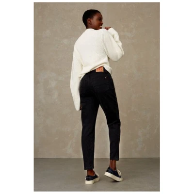 Kings Of Indigo Mom Jeans aus recycelter Baumwolle - Caroline Recycled Black Worn - Schwarz