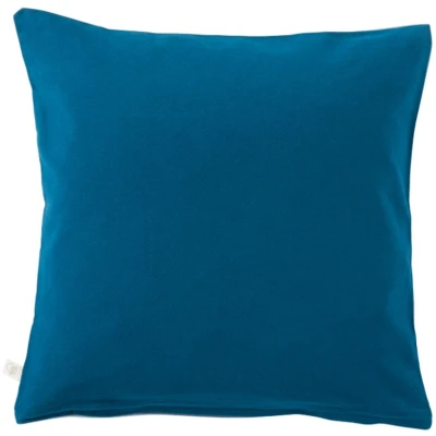 Kissenbezug Bio-Baumwolle Biber-Qualität blau Maße 40 x 40 cm