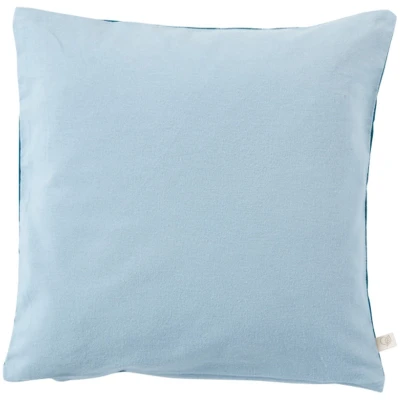 Kissenbezug Bio-Baumwolle Biber-Qualität blau Maße 40 x 40 cm