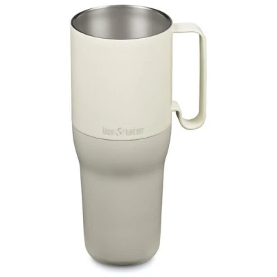 Klean Kanteen Edelstahl Thermobecher Rise Tumbler 1064ml mit Flip Lid Deckel und Trinkhalm Tofu (weiß)