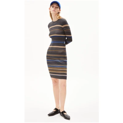 Kleid Liaa Rn Stripes Braun