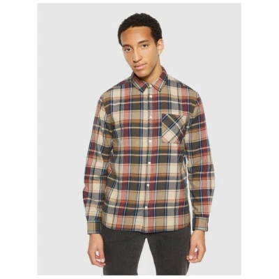 KnowledgeCotton Apparel Kariertes Hemd CHECKERED SHIRT Flanell aus Bio-Baumwolle