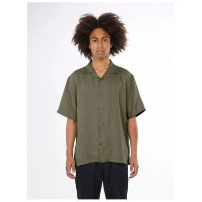 KnowledgeCotton Apparel Leinenhemd Box Fit - Short Sleeve - aus Bio-Leinen