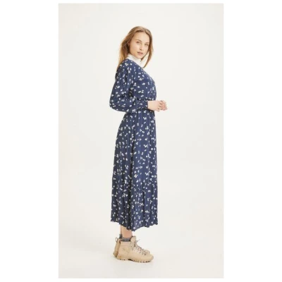 KnowledgeCotton Apparel Maxikleid Fleur mit Blumenmuster aus Lenzing EcoVero