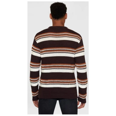 KnowledgeCotton Apparel Sommerlicher Strickpullover HANDCRAFTED STRIPED aus Bio-Baumwolle