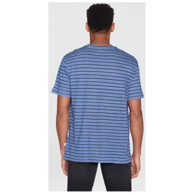 KnowledgeCotton Apparel T-Shirt - Regular Linen Striped - aus 100% biologischen Leinen