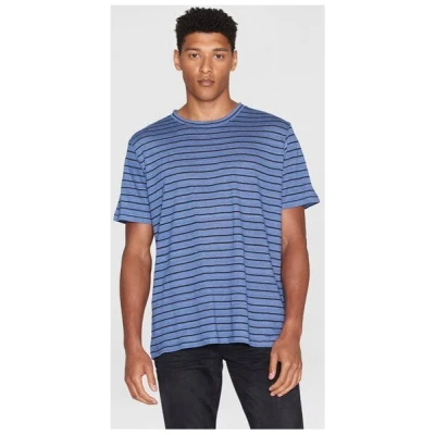 KnowledgeCotton Apparel T-Shirt - Regular Linen Striped - aus 100% biologischen Leinen