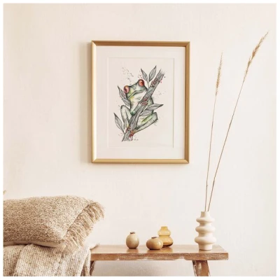 Kunstdruck "Frosch" von LIGARTI | A4, A3 oder A2 | Wandbild | Poster | Kunst