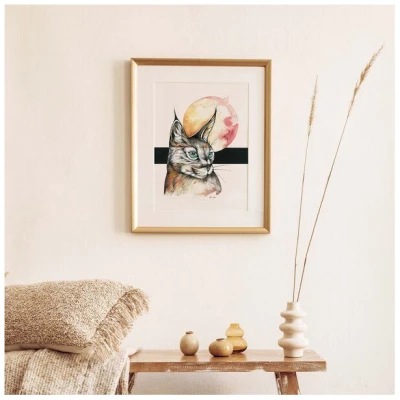Kunstdruck "Luchs" von LIGARTI | A4, A3 oder A2 | Wandbild | Poster | Kunst