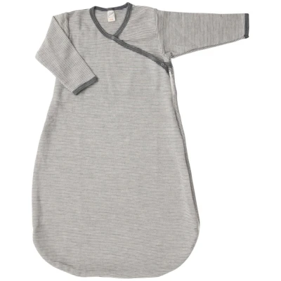 Lilano Baby Schlafsack Wickelsack Wolle Seide grau-natur Gr.50/56