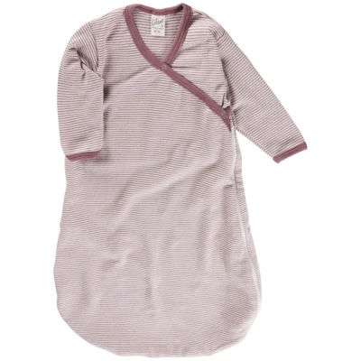 Lilano Baby Schlafsack Wickelsack Wolle Seide mauve-natur Gr.50/56