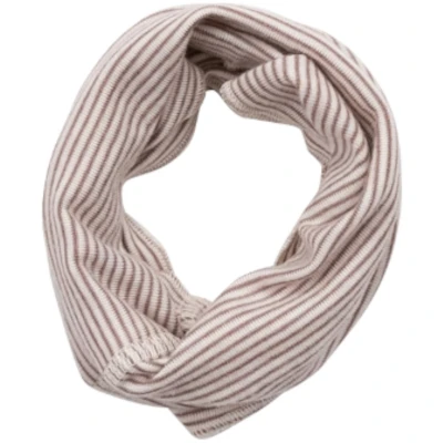 Lilano Kinder Schlauchschal Wolle Seide mauve-natur geringelt Gr.1 (2-3 Jahre)
