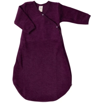 Lilano Schlafsack Baby Bio-Merinowolle Frottee-Plüsch beere Gr.50/56