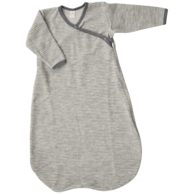 Lilano Schlafsack Baby Bio-Merinowolle Frottee-Plüsch grau-natur Gr.50/56