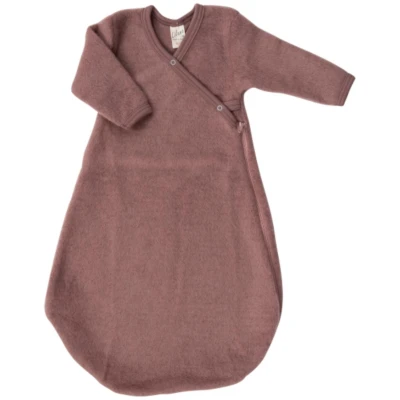Lilano Schlafsack Baby Bio-Merinowolle Frottee-Plüsch mauve Gr.50 / 56