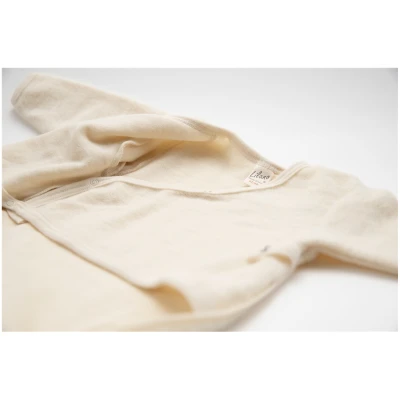 Lilano Schlafsack Baby Ganzjahr mit Arm Bio-Merinowolle natur Gr.50/56
