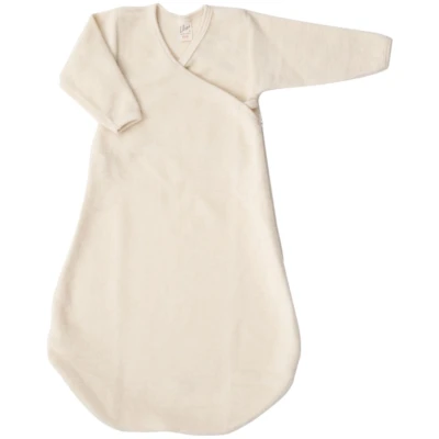 Lilano Schlafsack Baby Ganzjahr mit Arm Bio-Merinowolle natur Gr.50/56