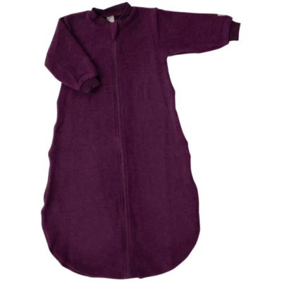 Lilano Schlafsack Baby langer Arm Bio-Merinowolle beere Gr.50/56