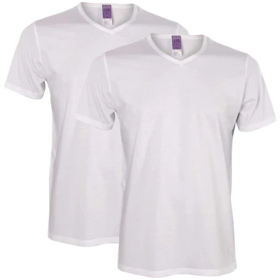 Living Crafts Herren Basic T-Shirts aus Baumwolle im Doppelpack