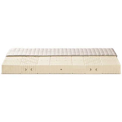 Lonsberg 7-Zonen Naturlatex Matratze soft 90x200 cm Bezug 100% Bio-Baumwolle