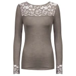 Mey Damen langarm Shirt Serie "Wool Love" Merinowolle