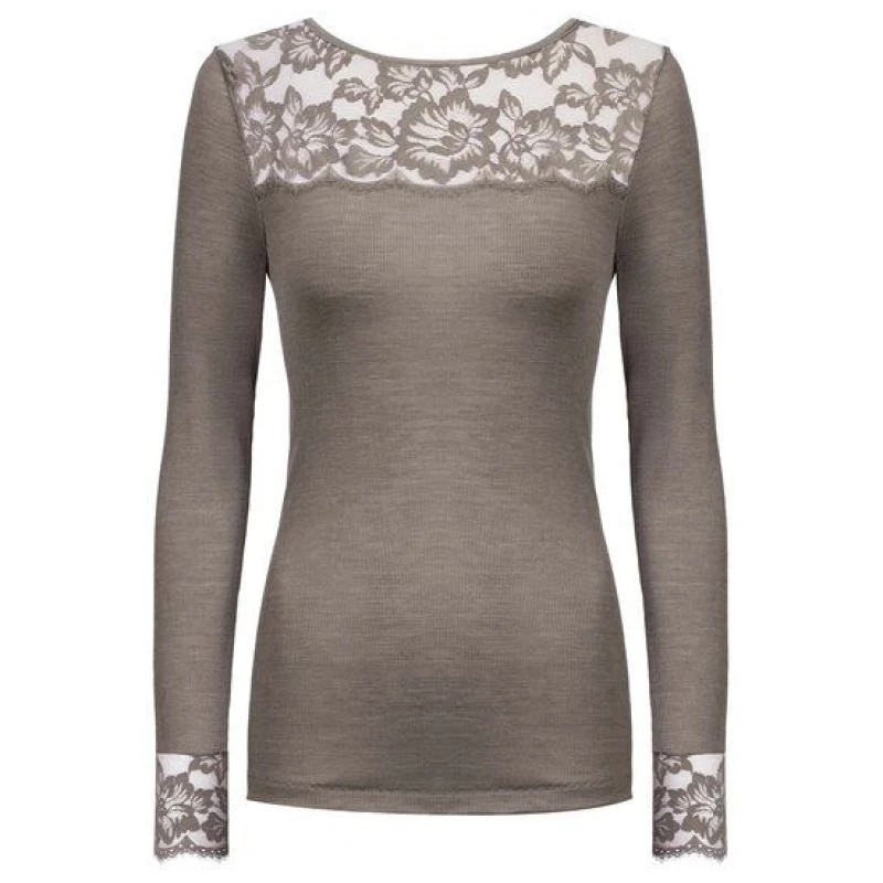 Mey Damen langarm Shirt Serie "Wool Love" Merinowolle